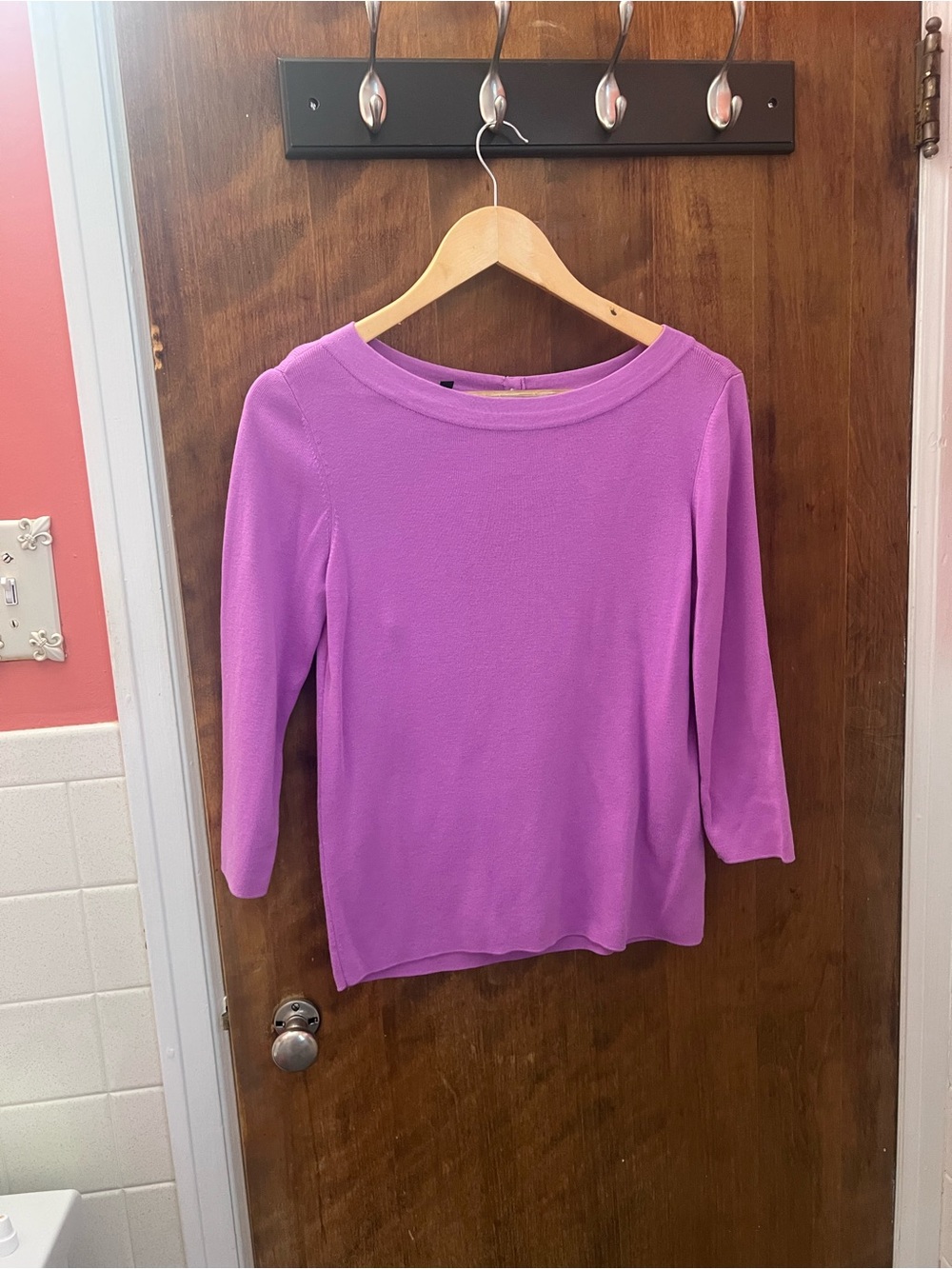Talbots Purple Scoop Neck Sweater